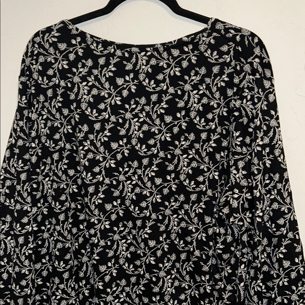 Croft & Barrow 3X The Classic Long Sleeve Crewneck Cotton Leaf Pattern Tee - Picture 10 of 16
